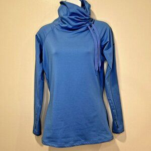 NIKE PRO Hyperwarm Womens Medium M Blue Hybrid Training Pullover